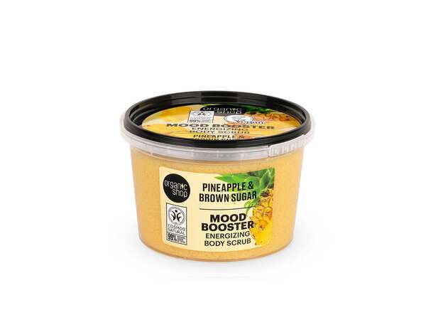 Organic Shop Skin Beauty Δυναμωτικό Scrub σώματος, Ανανάς & Καστανή Ζάχαρη, 250ml