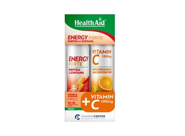 Health Aid Promo Pack Energy Forte, 20eff.tabs & Vitamin C 1000mg, 20eff.tabs