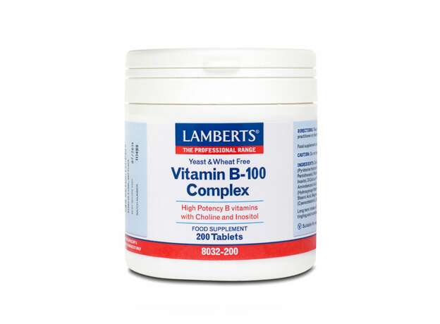 Lamberts Vitamin B-100 Complex, 200tabs
