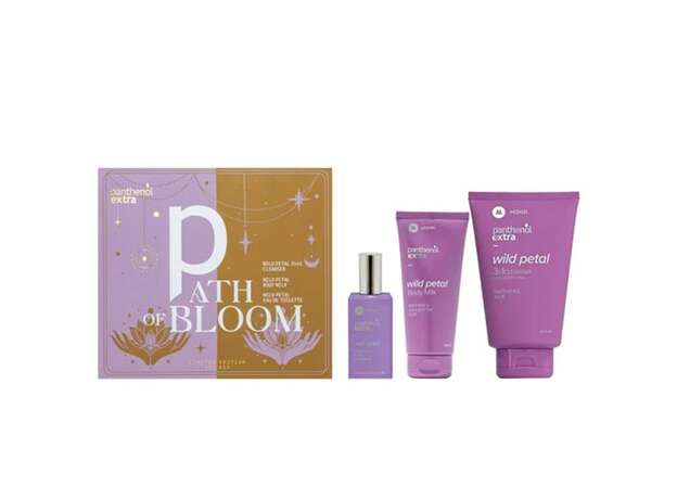 Medisei Panthenol Extra Promo Path of Bloom με Wild Petal 3in1 Cleanser Σαμπουάν-Αφρόλουτρο, 200ml & Wild Petal Body Milk Ενυδατικό Γαλάκτωμα Σώματος, 100ml & Wild Petal Eau De Toilette Γυναικείο Άρωμα, 50ml, 1σετ