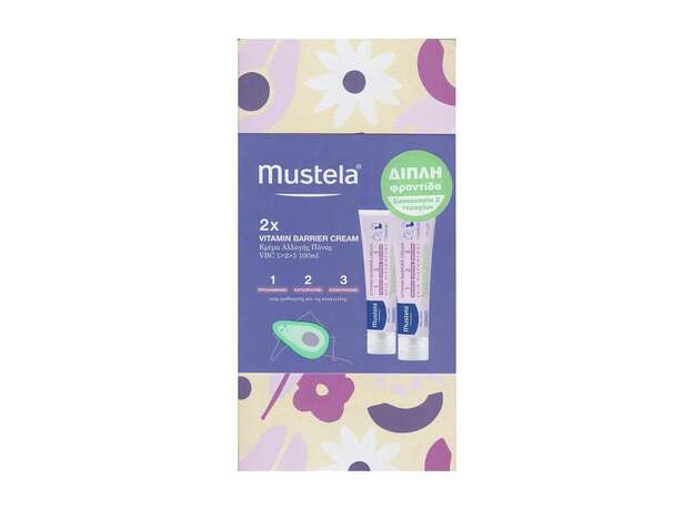 Mustela Vitamin Barrier Cream 1-2-3 Κρέμα για την Αλλαγή Πάνας Promo Pack (-50% Στο Δεύτερο προιόν), 2x100ml