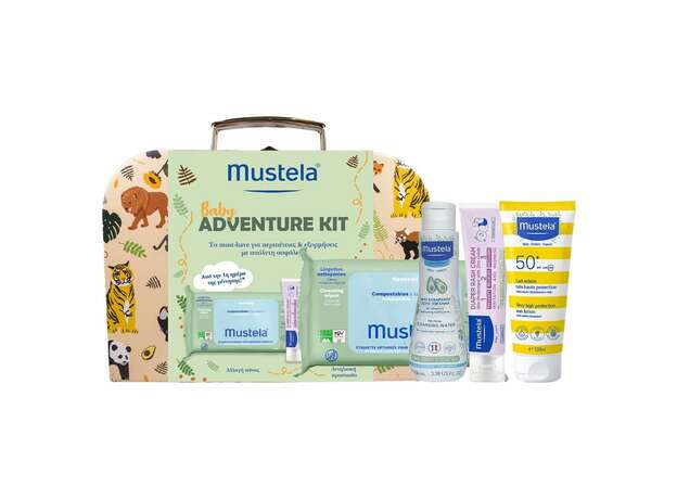 Mustela Promo Cleansing Wipes 60 Τεμάχια & No Rinse Cleansing Water 100ml & 123 Vitamin Barrier Cream 50ml & Bebe Very High Protection Sun Lotion Spf50+, 40ml & Δώρο Metalic Case 1 Τεμάχιο & Δώρο Baby on Board Sticker 1 Τεμάχιο