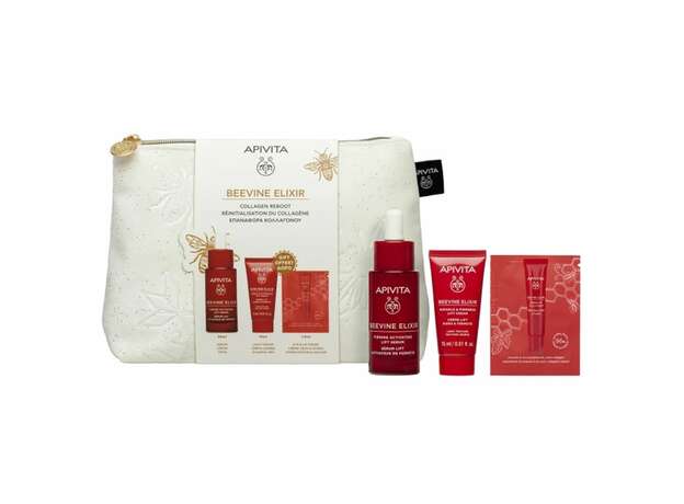 Apivita Promo BeeVine Elixir Serum Ορός προσώπου 30ml + Κρέμα ημέρας light 15ml + Κρέμα Ματιών 5ml + Νεσεσέρ