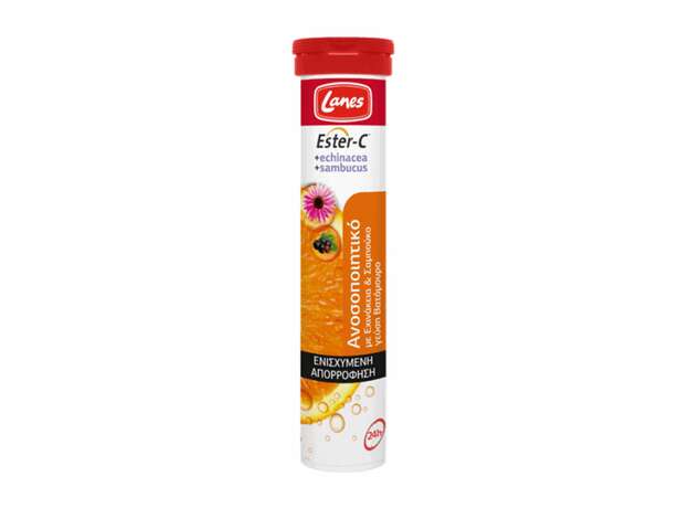 Lanes Ester-C Echinacea & Sambucus, 20eff.tabs