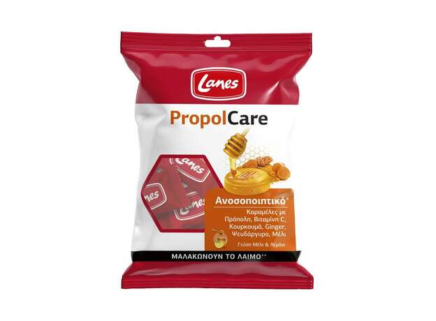 Lanes PropolCare Καραμέλες για το Λαιμό με Γεύση Μέλι & Λεμόνι, 54g