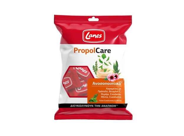 Lanes PropolCare Καραμέλες για το Λαιμό με Ευκάλυπτο & Μέντα, 54g