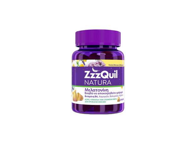 ZzzQuil Natura με Μελατονίνη, Γεύση Μπανάνα - Μάνγκο, 30 ζελεδάκια