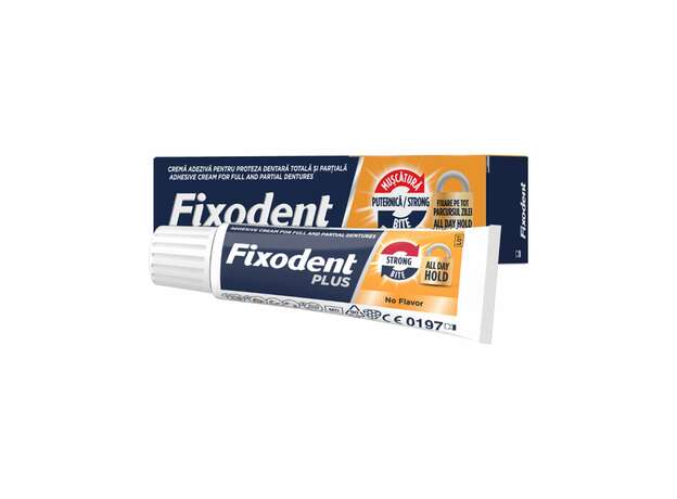 Fixodent Plus Strong Bite Στερεωτική Κρέμα για Oλικές & Mερικές Oδοντοστοιχίες, 40ml
