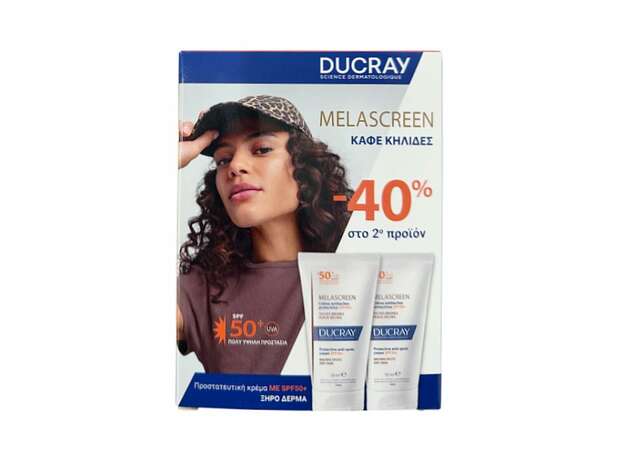 Ducray Promo Melascreen Creme Riche SPF50+ Αντηλιακή Προσώπου για Πανάδες, 2x50ml