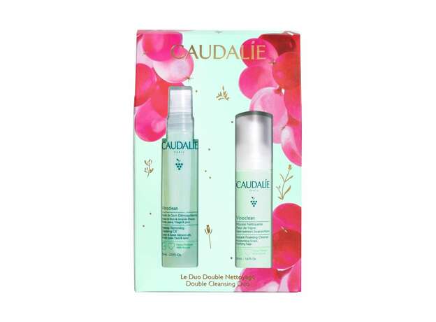 Caudalie Vinoclean Double Cleansing Duo Gift Set, Λάδι Καθαρισμού Προσώπου & Ντεμακιγιάζ 75ml& Απαλός Αφρός Καθαρισμού Προσώπου για Ενυδάτωση 50ml