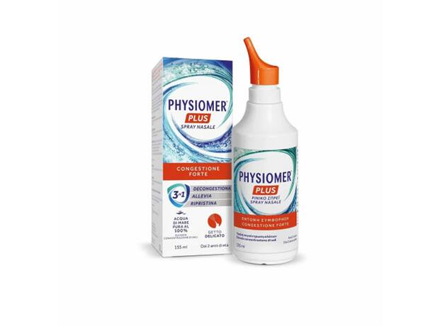 Physiomer Plus Spray 100% Θαλασσινό Νερό για έντονη συμφόρηση 135ml