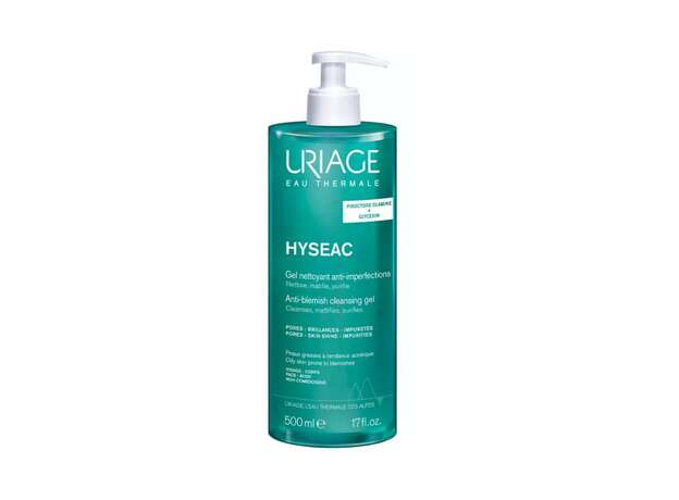 Uriage Hyseac Anti-blemish Cleansing Gel, Τζελ Καθαρισμού Προσώπου & Σώματος για τη Λιπαρή Επιδερμίδα με Τάση για Ακμή 500ml