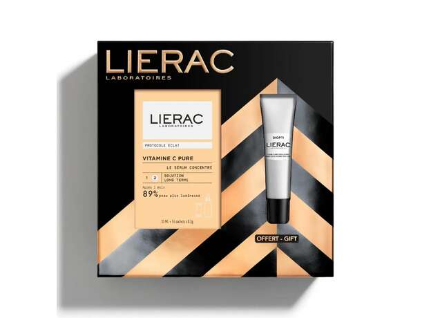 Lierac The Vitamin C Radiance Routine Gift Set, Συμπυκνωμένος Ορός Λάμψης 30ml & ΔΩΡΟ Λεπτόρρευστη Κρέμα Διόρθωσης Μαύρων Κύκλων 15ml