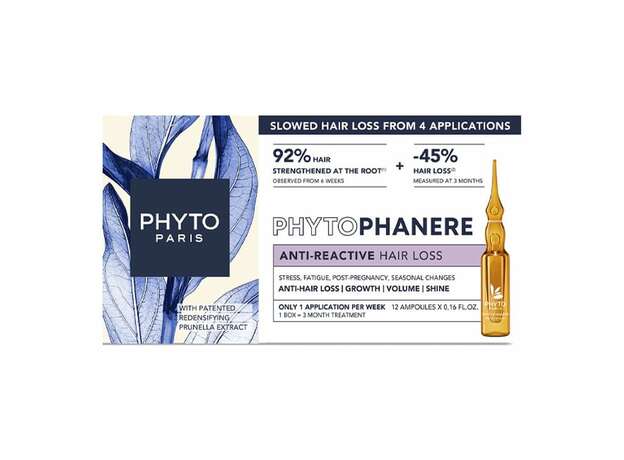 Phyto Phytophanere Reactional Hair Loss Treatment Αντιδραστική Θεραπεία κατά της Τριχόπτωσης, 12amps x 5ml