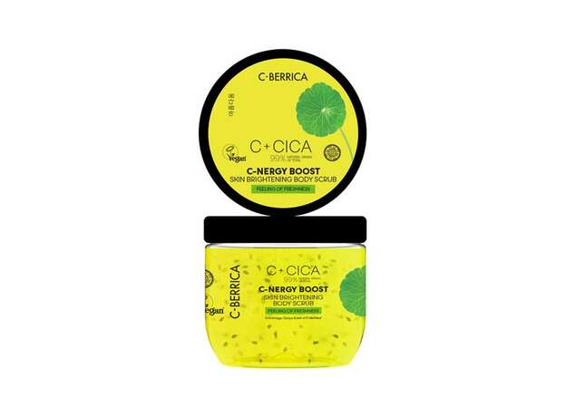 Natura Siberica C+Cica C-Berrica C-Nergy Boost Skin Brightening Body Scrub για Λάμψη & Ομοιόμορφο Τόνο, 200ml
