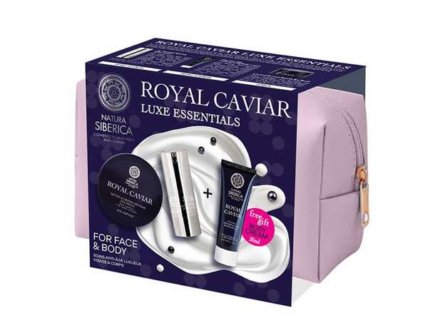 Natura Siberica Promo Royal Caviar Luxe Essentials Icy Firming Κρέμα Ματιών, 15ml, Lifting & Firming Peptide Επιθέματα Ματιών, 60τεμ, Δώρο Anti-Age Transforming Κρέμα Σώματος, 30ml & Δώρο Νεσεσέρ, 1τεμ, 1σετ