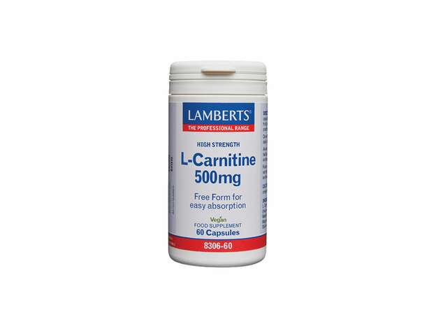 Lamberts High Strength L-Carnitine 500mg 60 Κάψουλες