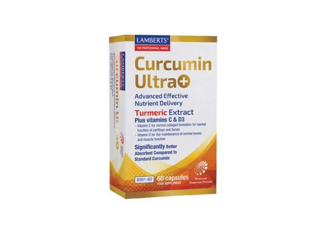 Lamberts Curcumin Ultra+ Advanced Effective Nutrient Delivery Συμπλήρωμα Διατροφής με Κουρκουμά 60caps