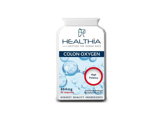 Healthia Colon Oxygen 864mg για Καθαρισμό του Εντέρου, 90 caps