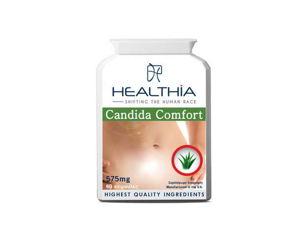Healthia Candida Comfort 575mg για την Αντιμετώπιση Καντιντίασης, 60 caps