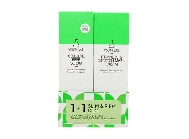 YOUTH LAB Promo Firmness & Stretch Mark Cream 200ml & Cellulite Free Serum 200ml