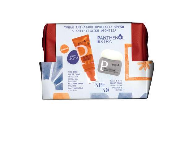 Medisei Panthenol Extra Summer Glow Routine Αντηλιακή Κρέμα-Gel Προσώπου με Χρώμα SPF50 50ml & 24ωρη Κρέμα Προσώπου & Ματιών 50ml