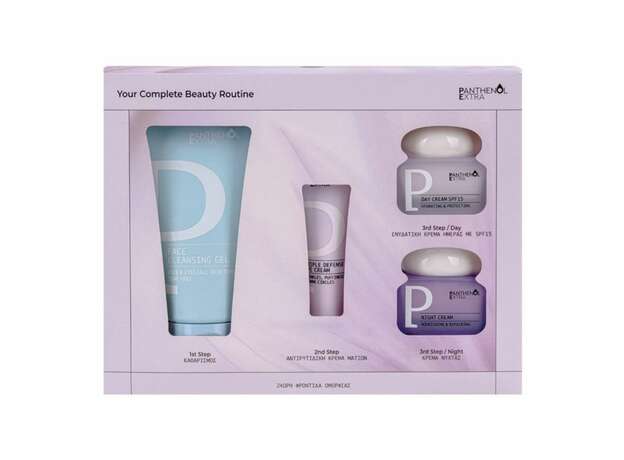 Medisei Panthenol Extra Your Complete Beauty Routine Cleansing Gel 150ml, Eye Cream 25ml, Day Cream SPF15 50ml & Night Cream 50ml