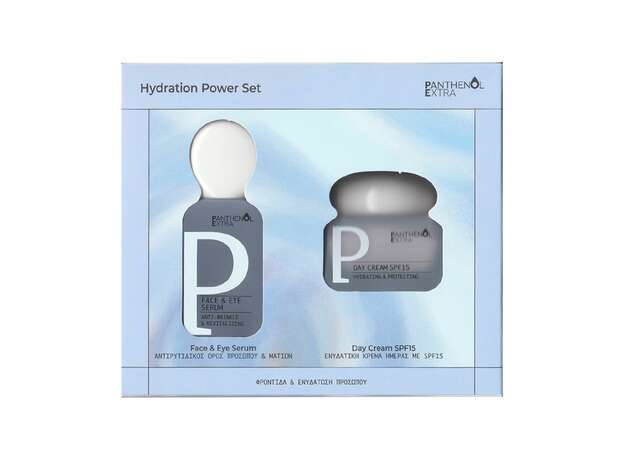 Medisei Panthenol Extra Promo Anti-wrinkle & Revitalizing Face & Eye Serum 30ml & Hydrating & Protecting Day Cream Spf15, 50ml