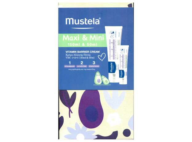 Mustela Promo Vitamin Barrier Cream Kρέμα Αλλαγής Πάνας Maxi & Mini 150ml & 50ml