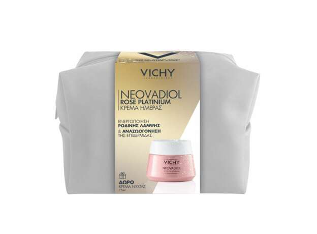 Vichy Promo Neovadiol Rose Platinium Κρέμα Φροντίδας της Επιδερμίδας, 50ml & Δώρο Neovadiol Magistral Night Cream Κρέμα Νύχτας, 15ml & Νεσεσέρ, 1τεμ, 1σετ