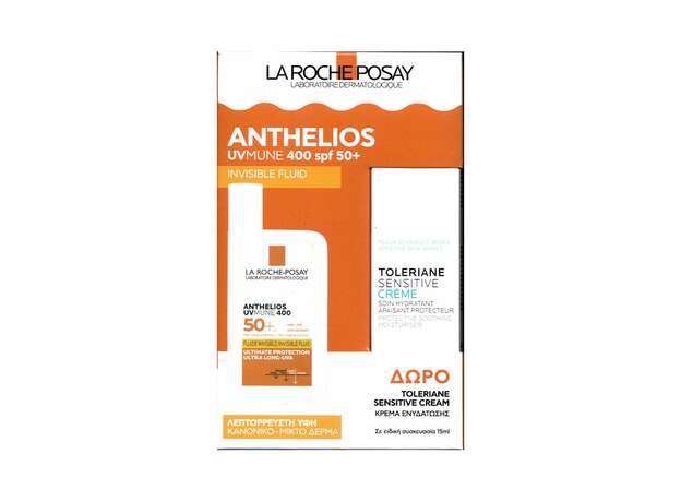 La Roche Posay Promo Anthelios UVMune 400 Invisible Fluid SPF50+ 50ml & Δώρο Toleriane Sensitive Cream 15ml