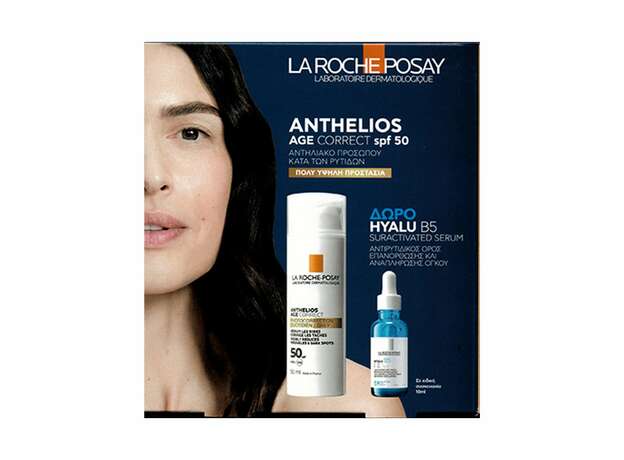 La Roche-Posay Promo Anthelios Age Correct SPF50 50ml & Δώρο Hyalu B5 Suractivated Serum 10ml