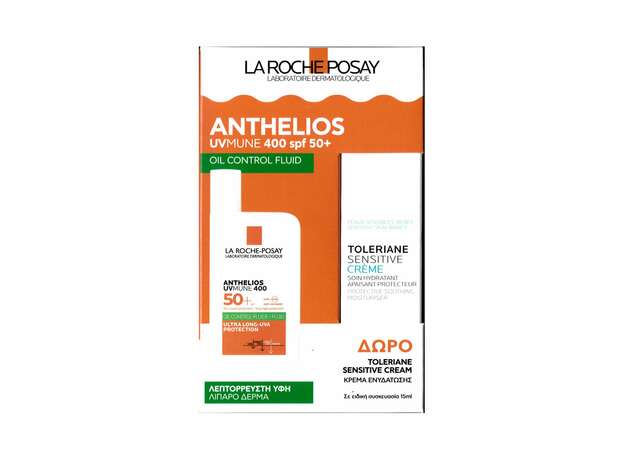 La Roche Posay Promo Anthelios UVMune 400 Oil Control Fluid SPF50+ 50ml & Δώρο Toleriane Sensitive Cream 15ml
