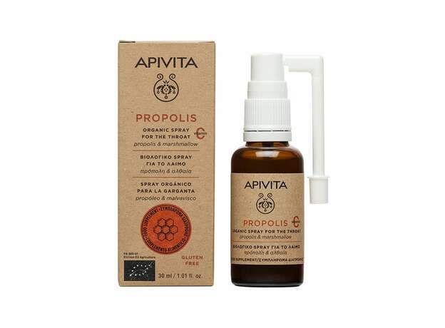Apivita Propolis Βιολογικό Spray για το Λαιμό με Αλθέα & Πρόπολη 30ml