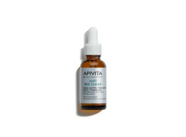 Apivita Just Bee Clear Anti-Blemishes, Anti-Marks, Refining Serum 30ml | Ορός Λείανσης, Διορθώνει Ατέλειες & Σημάδια Ακμής