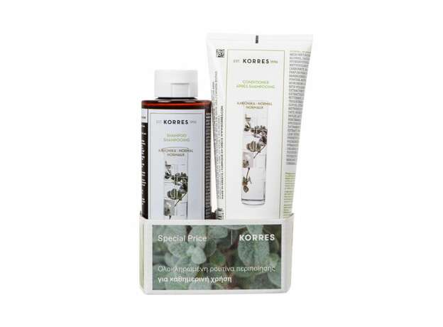Korres Promo με Σαμπουάν Αλόη & Δίκταμο για Κανονικά Μαλλιά, 250ml & Μαλακτική Κρέμα για Κανονικά Μαλλιά, 200ml, 1σετ