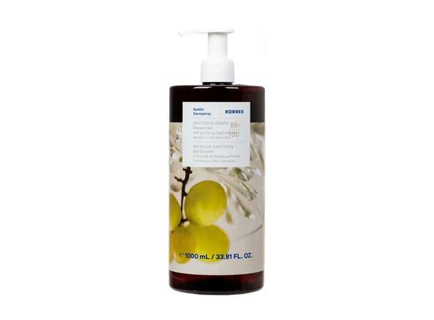 Korres With Purifying Sage Extract Santorini Grape Shower Gel 1000ml