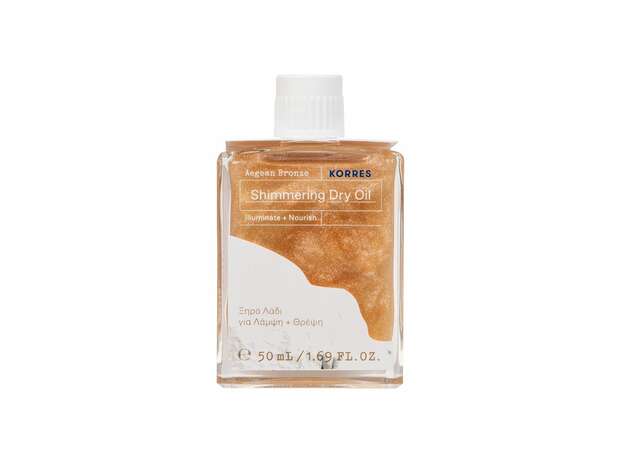Korres Aegean Bronze Illuminate & Nourish Shimmering Dry Oil  Ξηρό Λάδι για Λάμψη & Θρέψη για Πρόσωπο, Μαλλιά & Σώμα 50ml