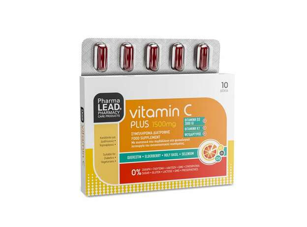 Pharmalead Vitamin C Plus 1500mg with Quercetin, Elderberry and Holy Basil, 10tabs