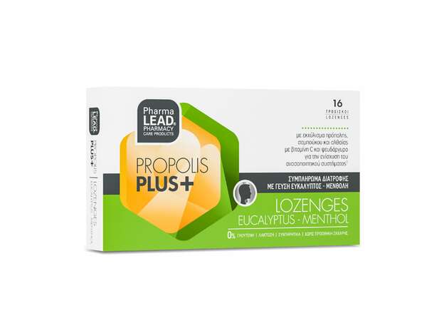 Pharmalead Propolis Plus+ Eucalyptus-Menthol, 16lozenges
