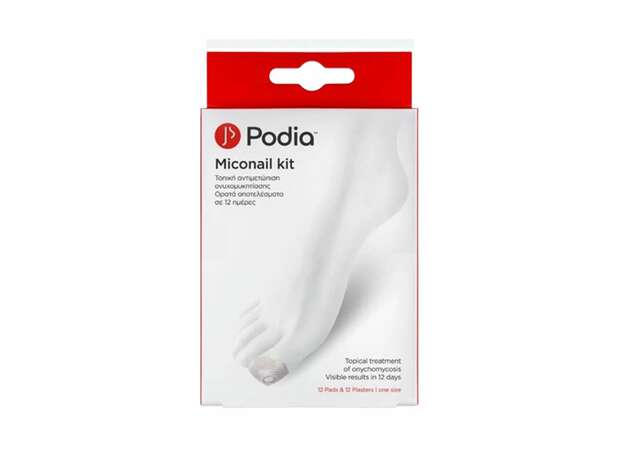 Podia Miconail Kit Αυτοκόλλητα Επιθέματα για την Αντιμετώπιση της Ονυχομυκητίασης, 12τεμ