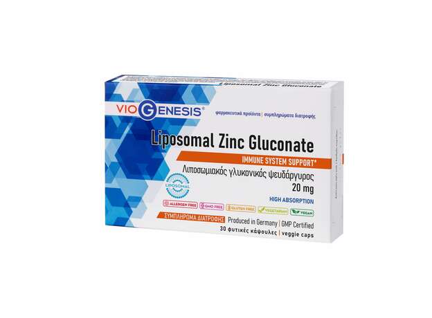 VioGenesis Liposomal Zinc Gluconate 20 mg 30 caps