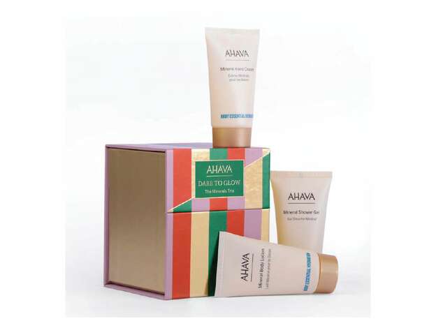AHAVA The Minerals Trio Mineral Hand Cream 40ml, Mineral Body Lotion 40ml & Mineral Shower Gel 40ml