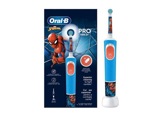 Oral-B Pro Kids Spiderman Ηλεκτρική Οδοντόβουρτσα για Παιδιά 3+, 1τεμ