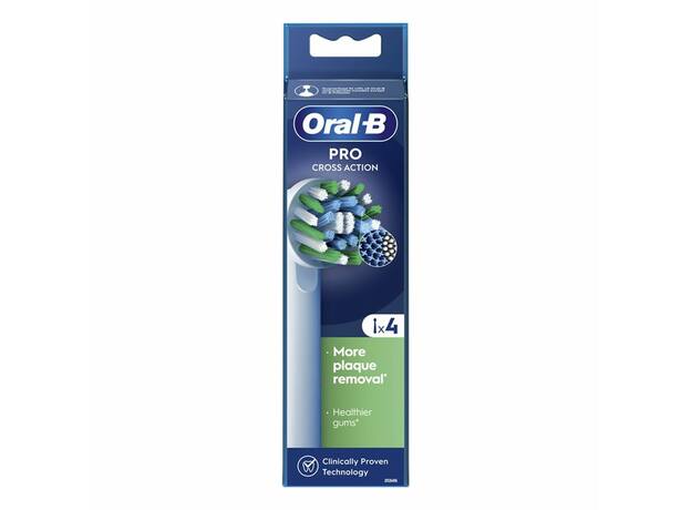 Oral-B Pro CrossAction Ανταλλακτικές Κεφαλές Ηλεκτρικής Οδοντόβουρτσας, 4τεμ