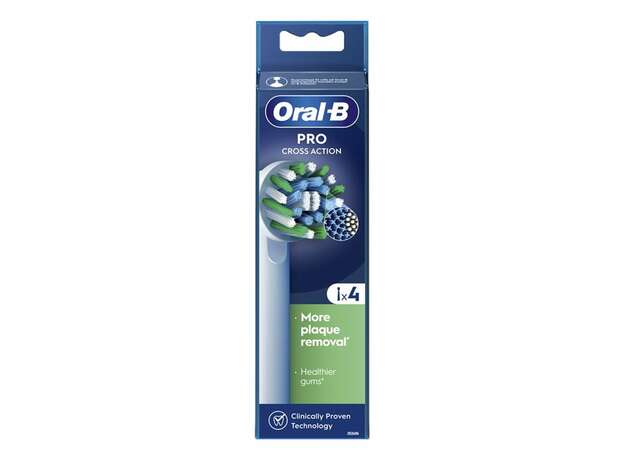 Oral-B Pro CrossAction Ανταλλακτικές Κεφαλές Ηλεκτρικής Οδοντόβουρτσας, 4τεμ
