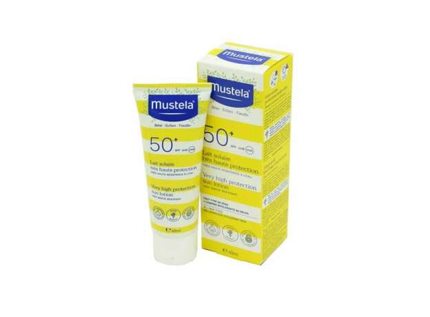 Mustela Very High Protection Sun Lotion SPF50+ Αντιηλιακό Προσώπου & Σώματος με Βιολογικό Αβοκάντο για Όλη την Οικογένεια, 40ml