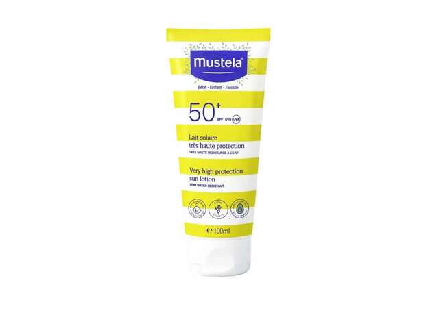 Mustela Very High Protection Sun Lotion SPF50+ Αντιηλιακό Προσώπου & Σώματος με Βιολογικό Αβοκάντο για Όλη την Οικογένεια, 100ml
