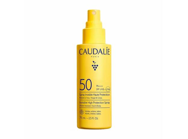 Caudalie Vinosun Spf50 Invisible Spray 75ml Λεπτόρρευστο Αντηλιακό Spray Προσώπου & Σώματος Υψηλής Προστασίας για Όλη την Οικογένεια