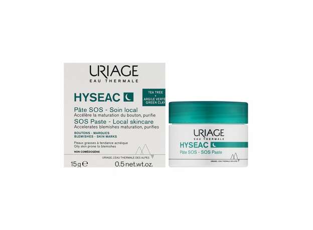 Uriage Hyseac Pate SOS Πάστα Τοπικής Εφαρμοφής για την Άμεση Αντιμετώπιση Στοχευμένης Ατέλειας, 15g